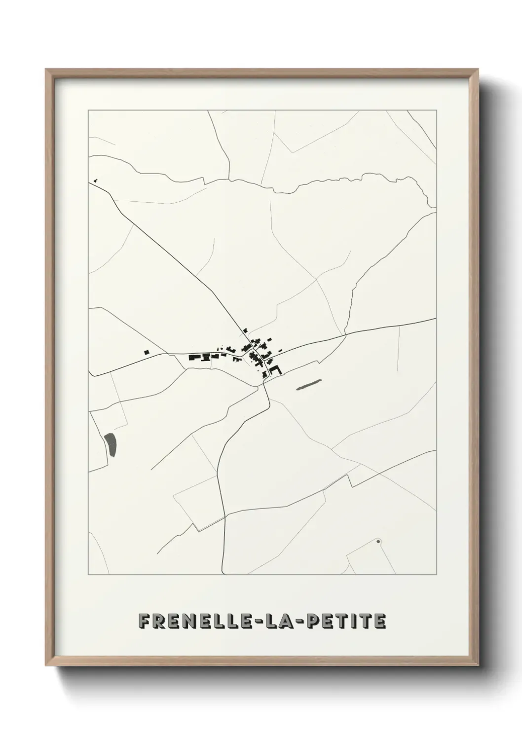 Un poster carte Frenelle-la-Petite