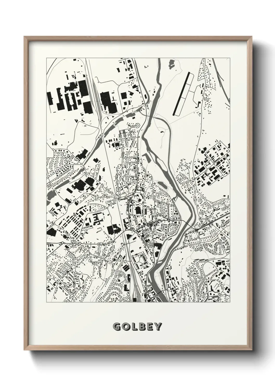 Un poster carte Golbey