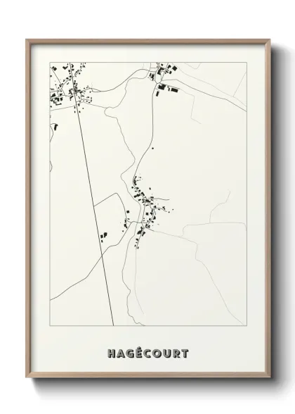 Une affiche de carte sur Hagécourt