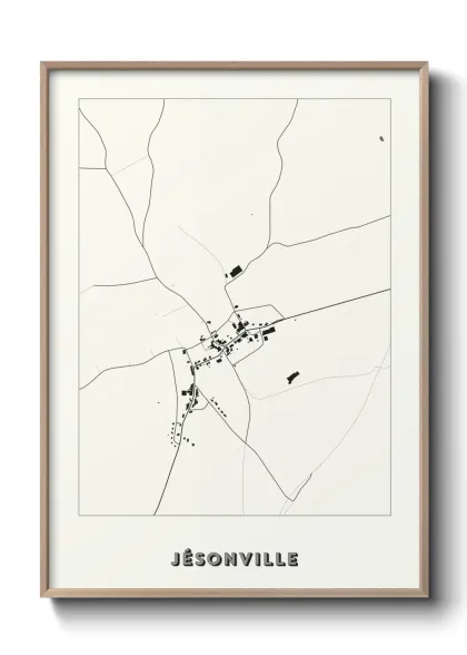 Une affiche de carte sur Jésonville
