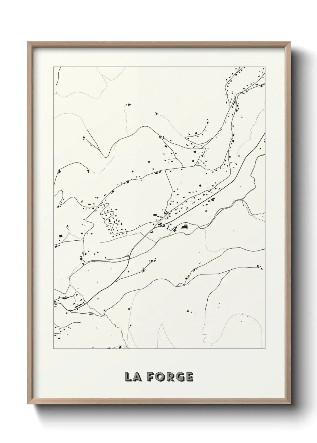 Un poster carte La Forge