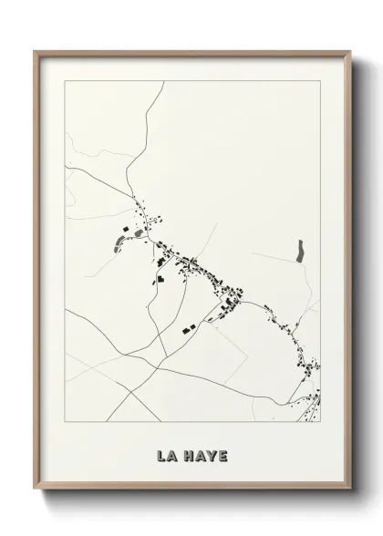 Une affiche de carte sur La Haye
