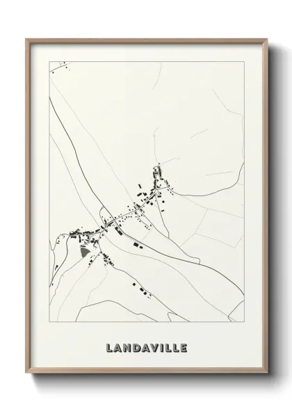 Une affiche de carte sur Landaville