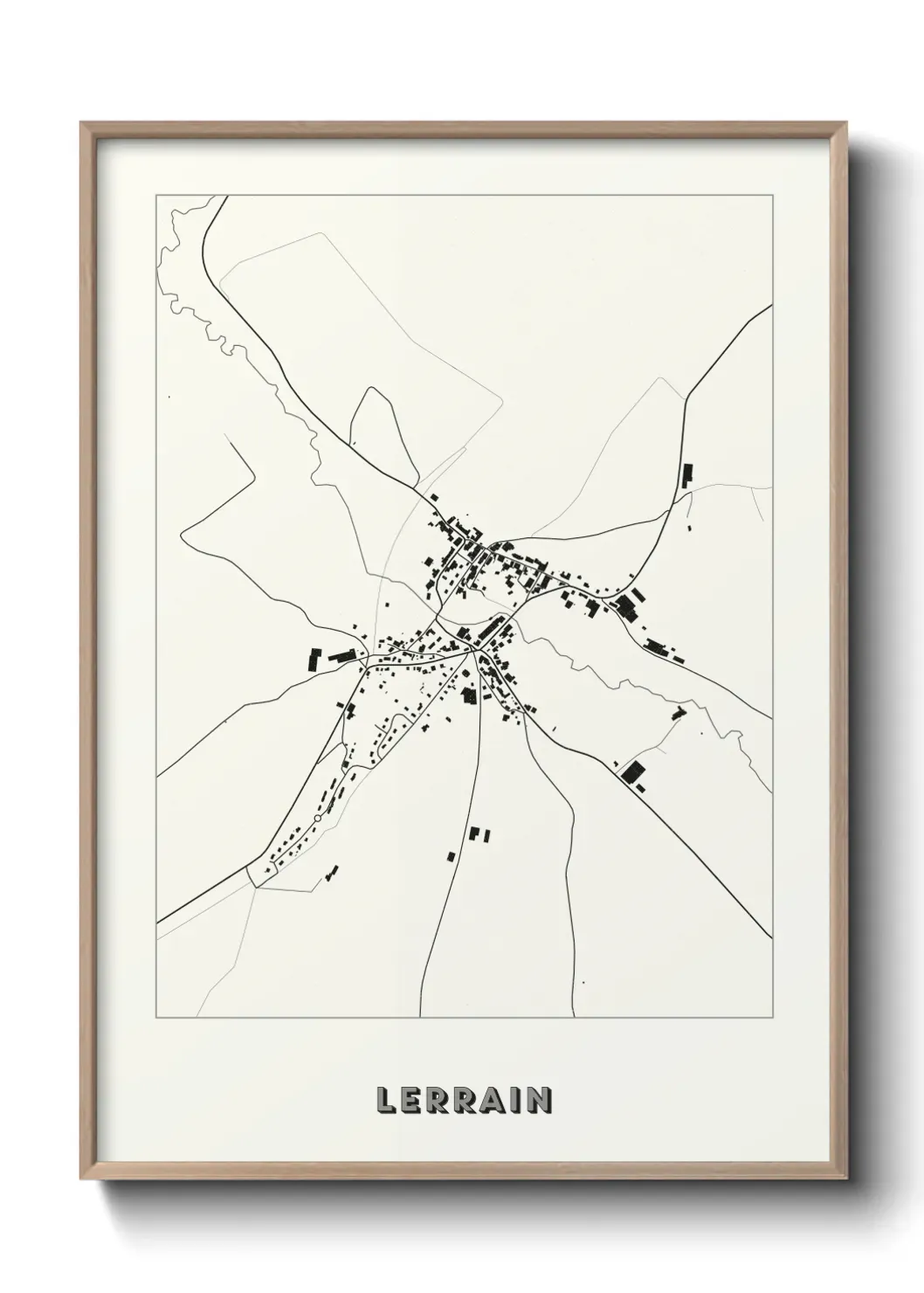 Un poster carte Lerrain