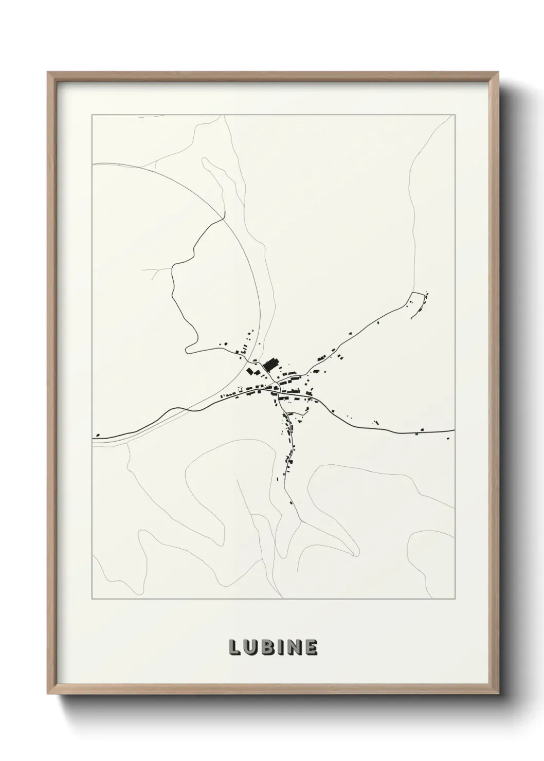 Un poster carte Lubine