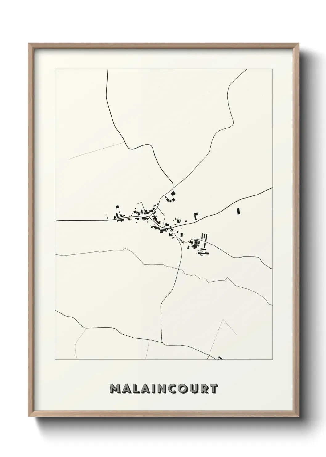 Un poster carte Malaincourt