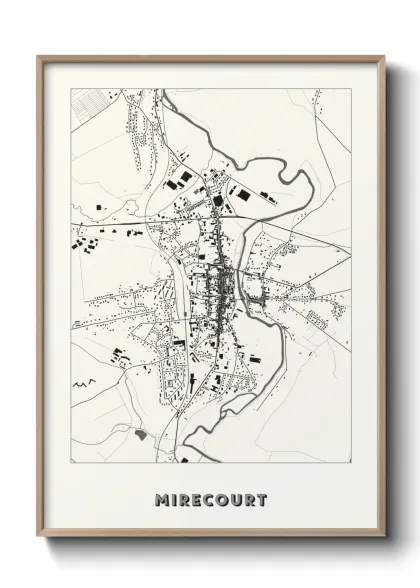 Une affiche de carte sur Mirecourt