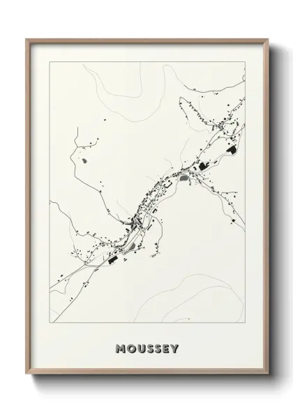 Une affiche de carte sur Moussey