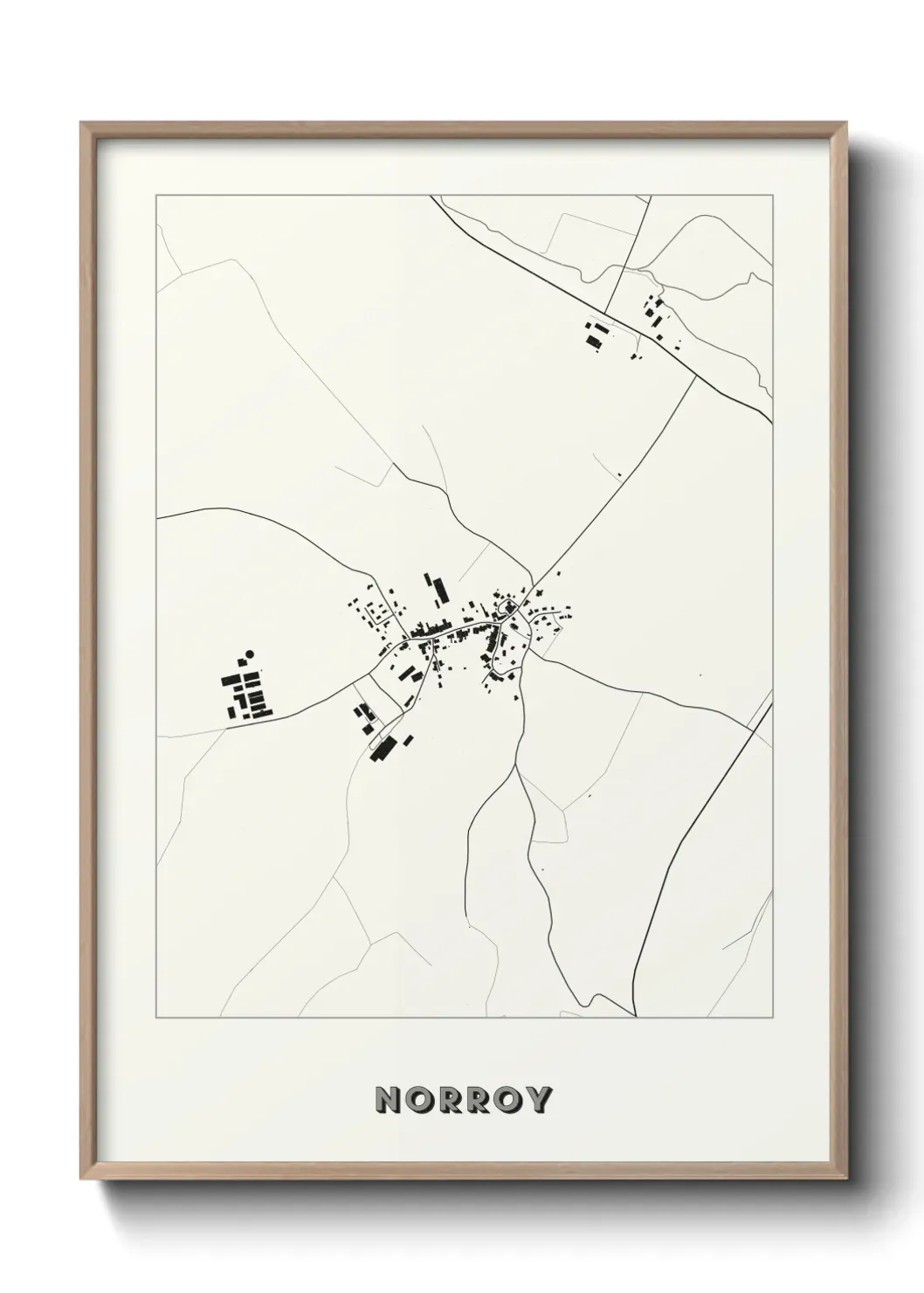 Un poster carte Norroy