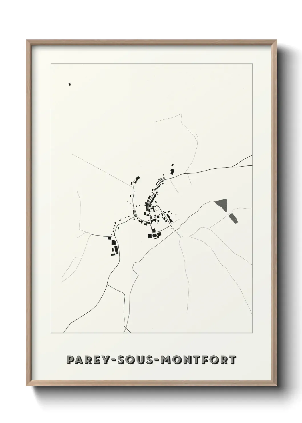 Un poster carte Parey-sous-Montfort