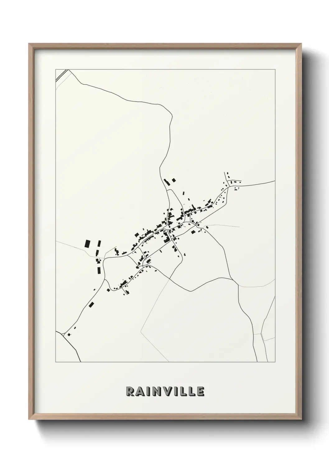 Un poster carte Rainville