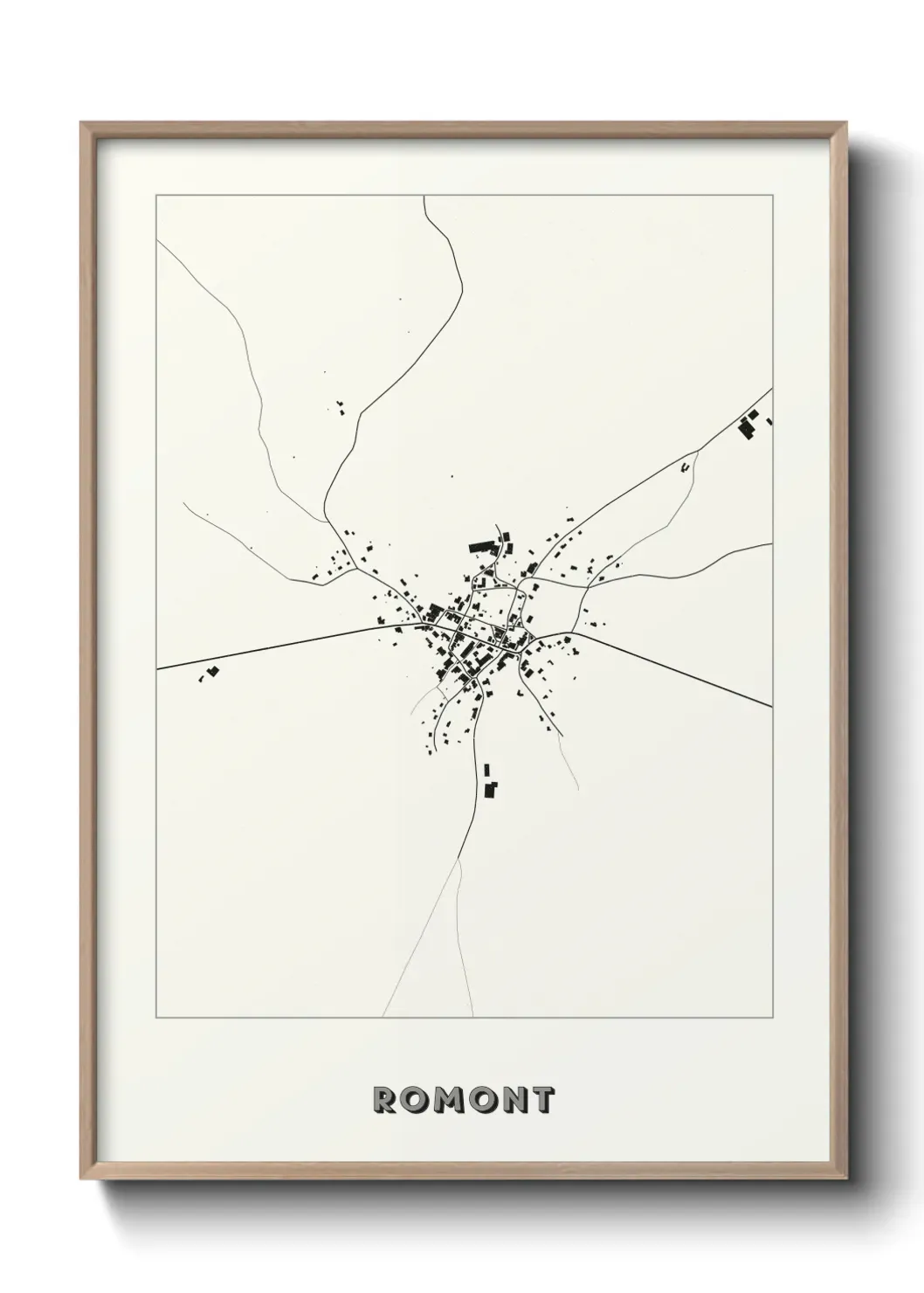 Un poster carte Romont