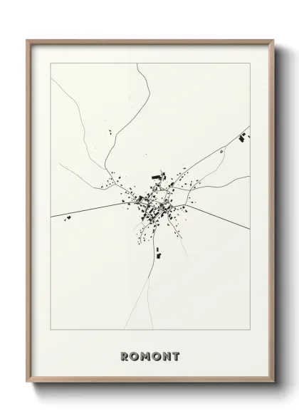 Une affiche de carte sur Romont
