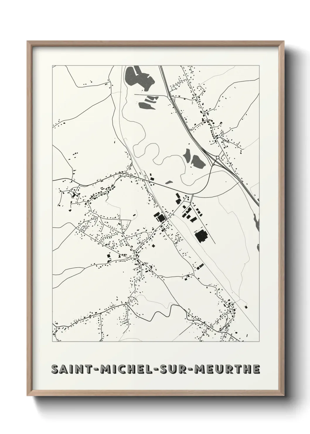 Un poster carte Saint-Michel-sur-Meurthe