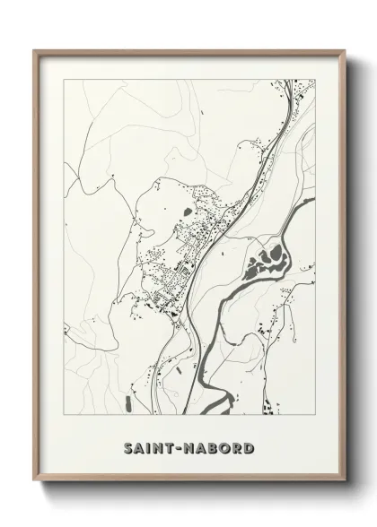 Une affiche de carte sur Saint-Nabord