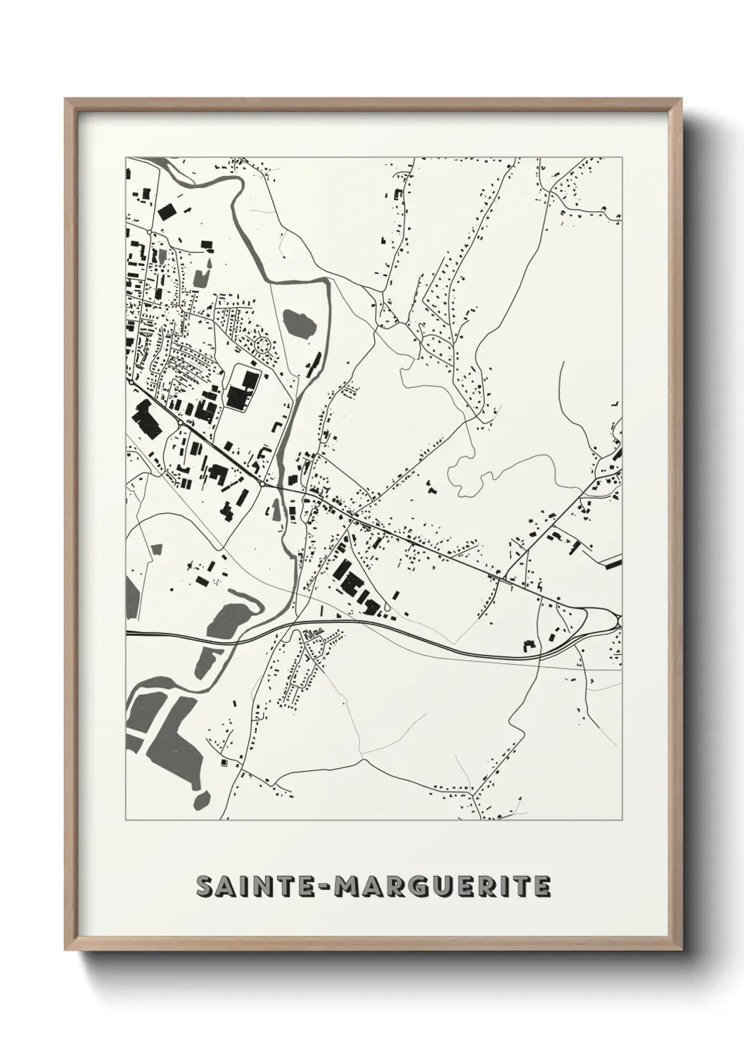 Un poster carte Sainte-Marguerite