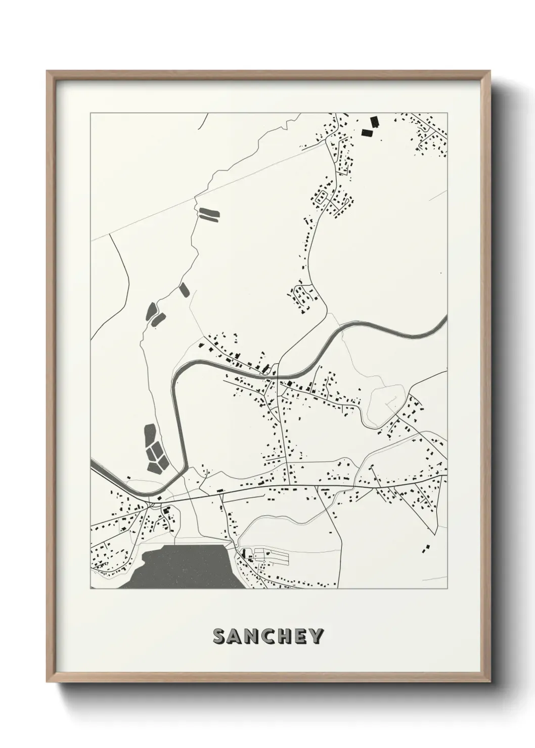 Un poster carte Sanchey