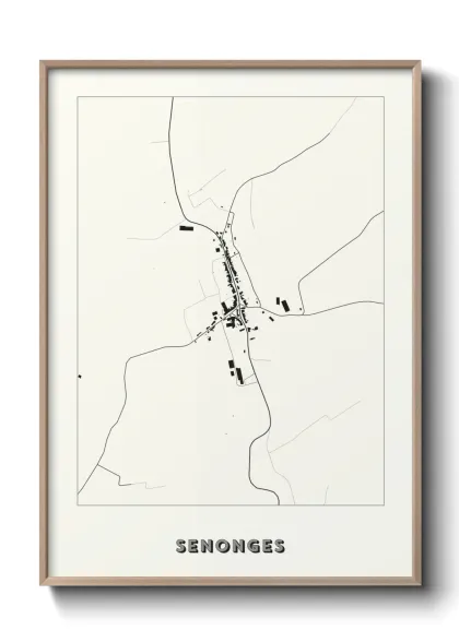 Une affiche de carte sur Senonges
