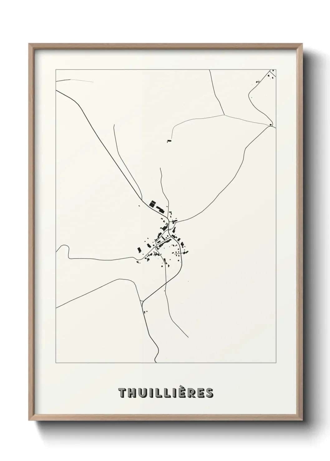 Un poster carte Thuillières