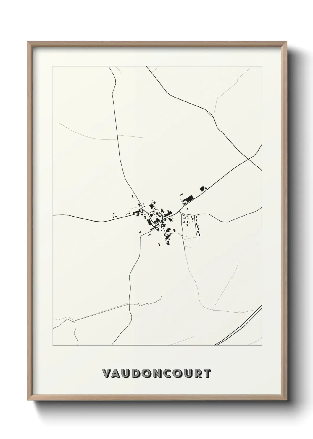 Un poster carte Vaudoncourt
