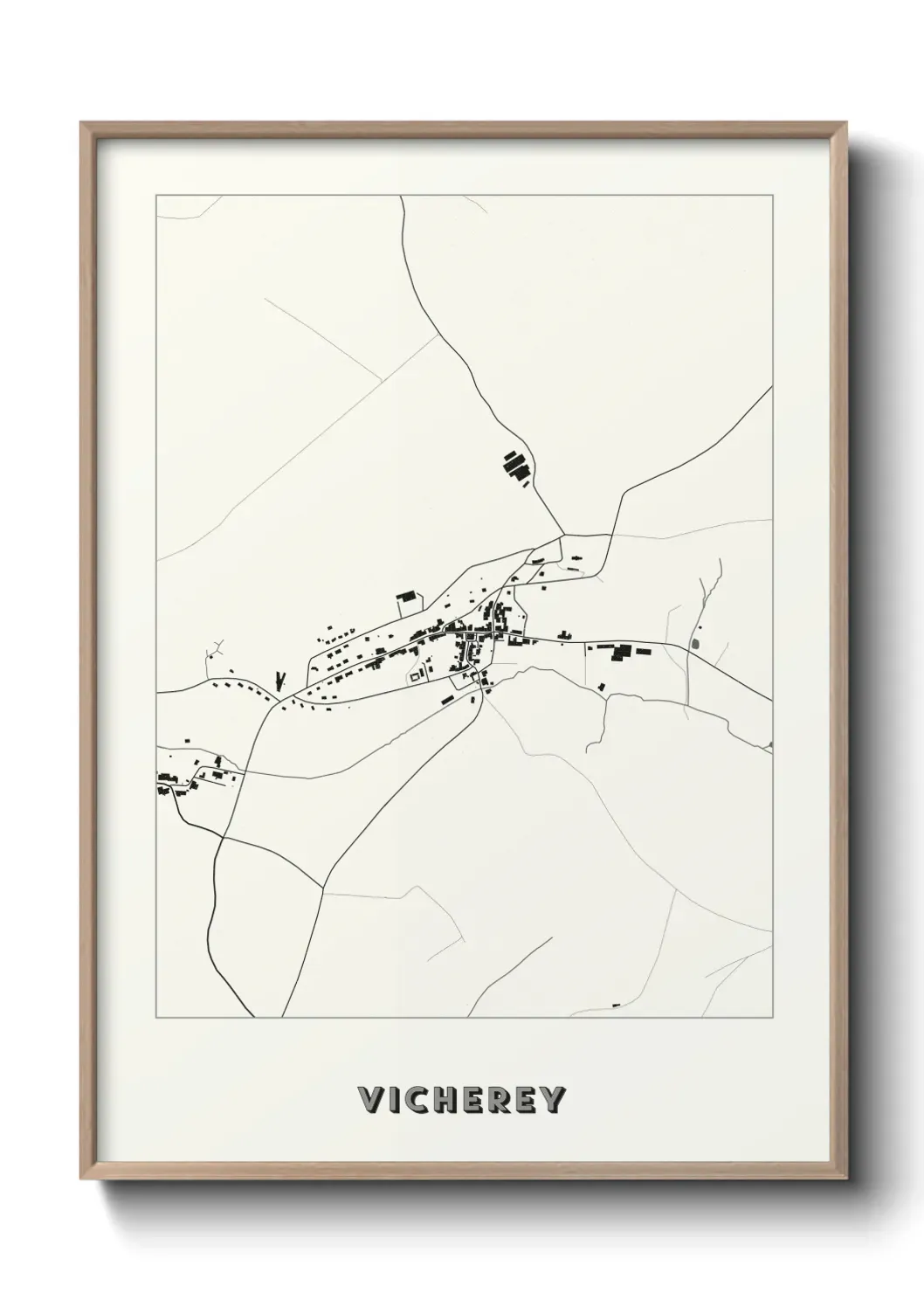Un poster carte Vicherey