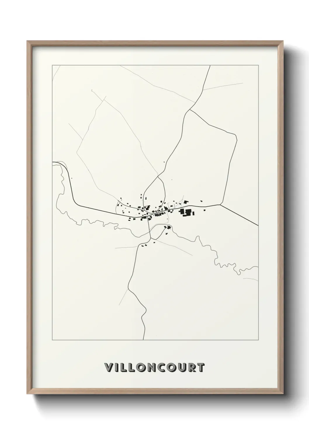Un poster carte Villoncourt