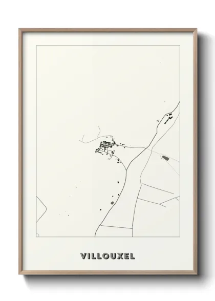 Une affiche de carte sur Villouxel