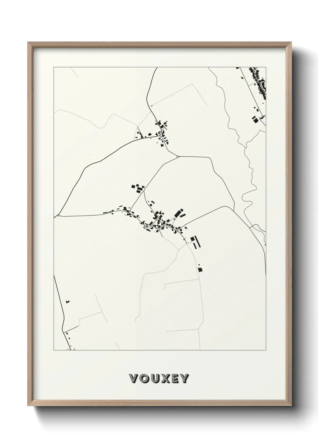 Un poster carte Vouxey