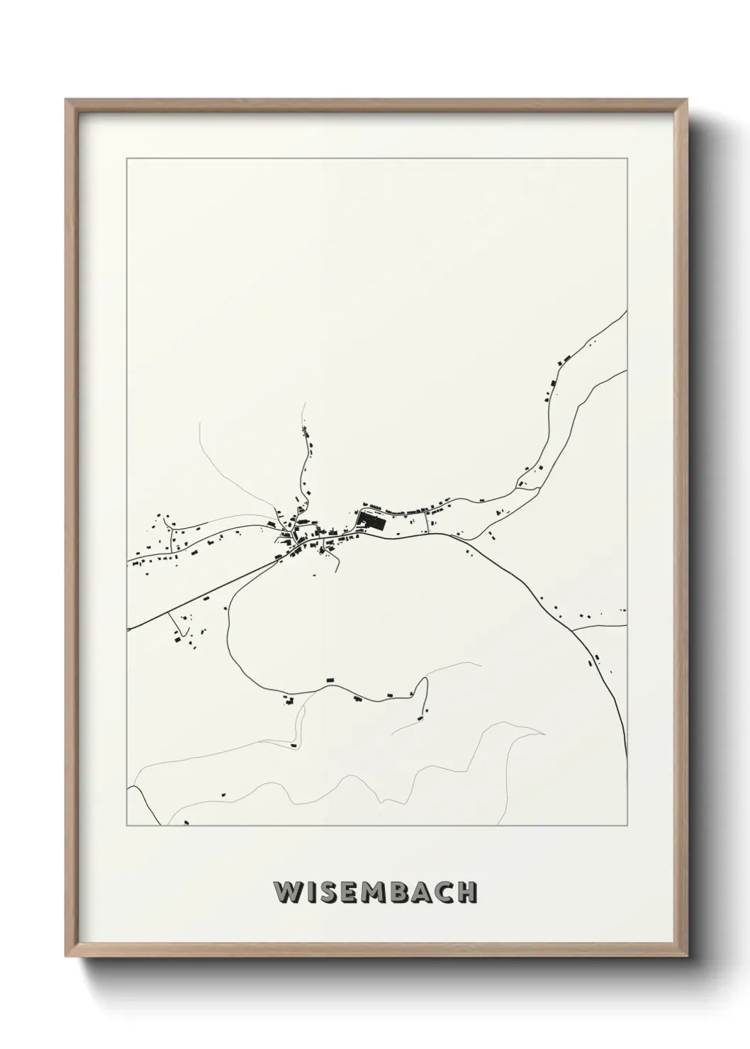 Un poster carte Wisembach