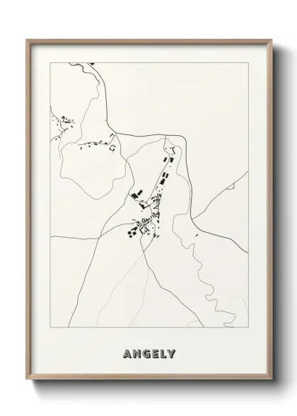 Une affiche de carte sur Angely