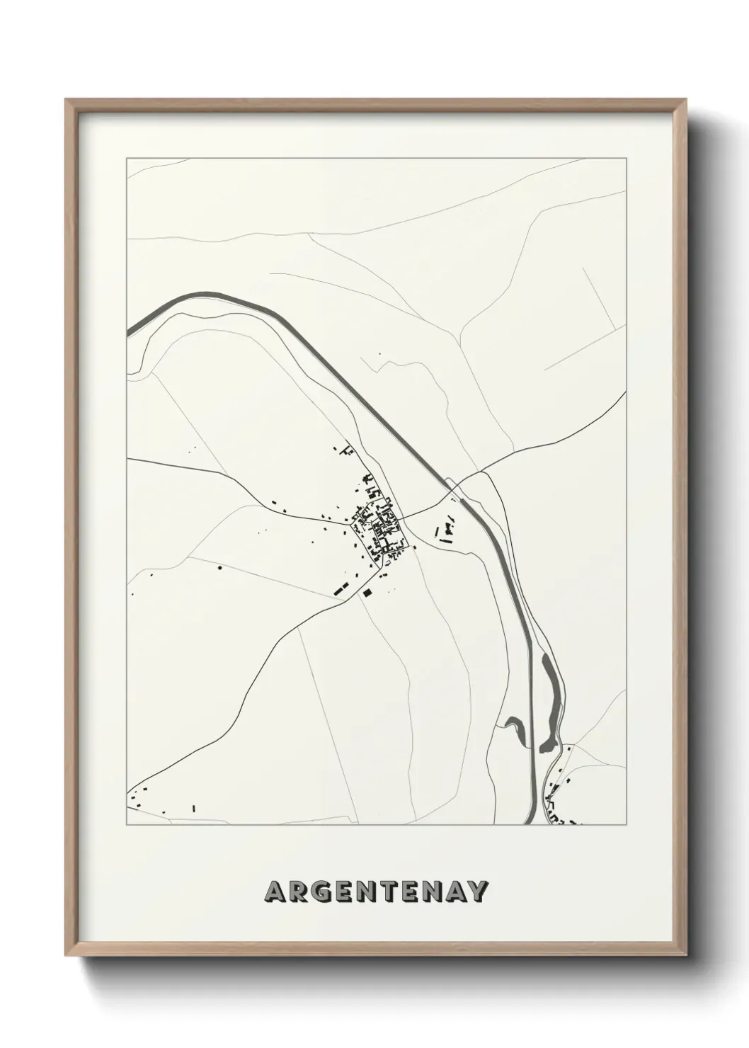 Un poster carte Argentenay