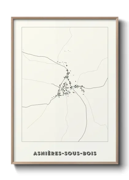 Une affiche de carte sur Asnières-sous-Bois