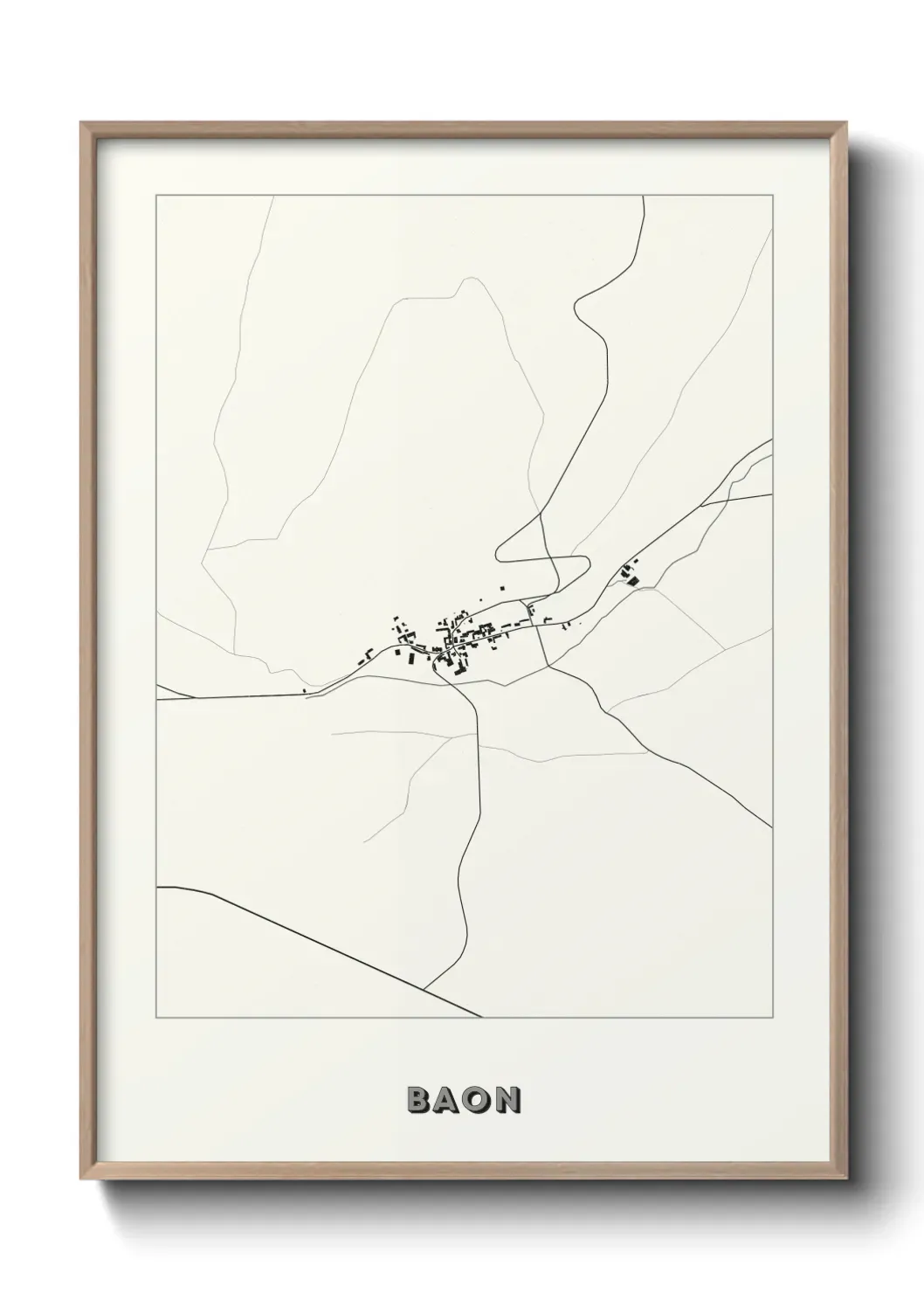 Un poster carte Baon