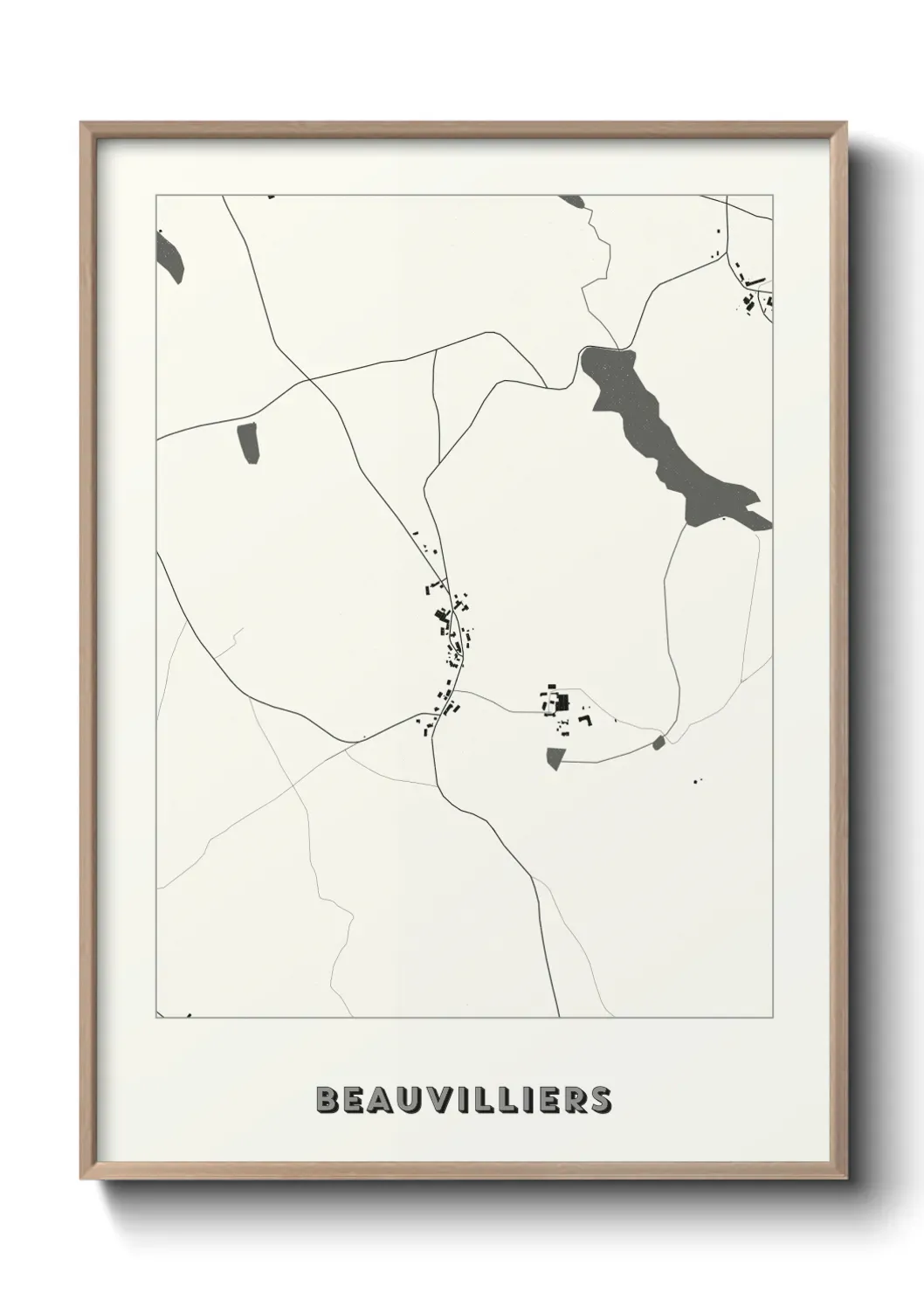 Un poster carte Beauvilliers