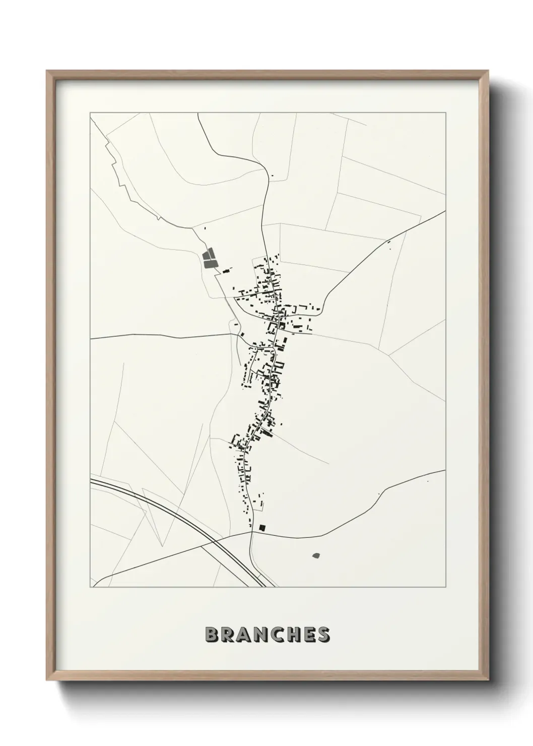 Un poster carte Branches