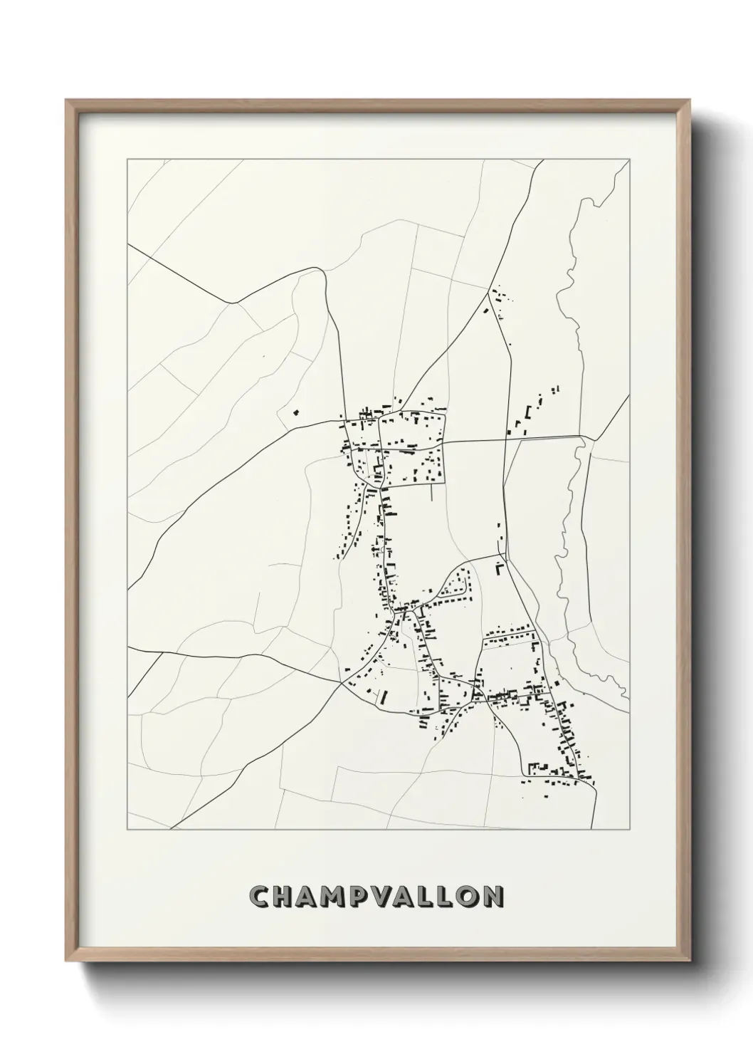 Un poster carte Champvallon
