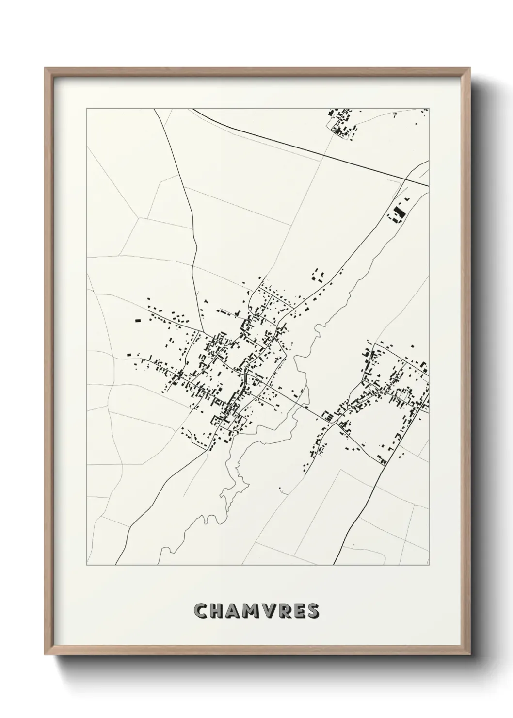 Un poster carte Chamvres