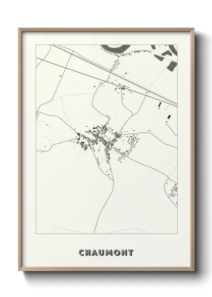 Une affiche de carte sur Chaumont