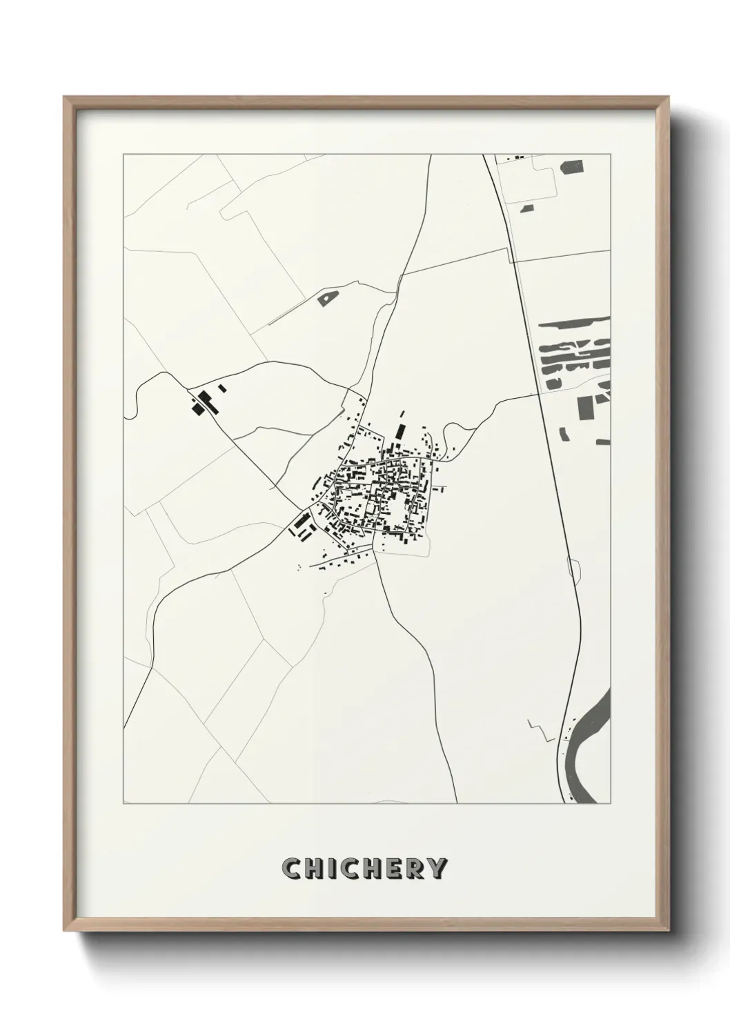Un poster carte Chichery