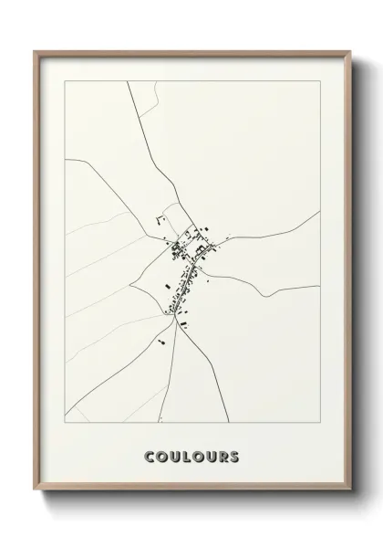Une affiche de carte sur Coulours