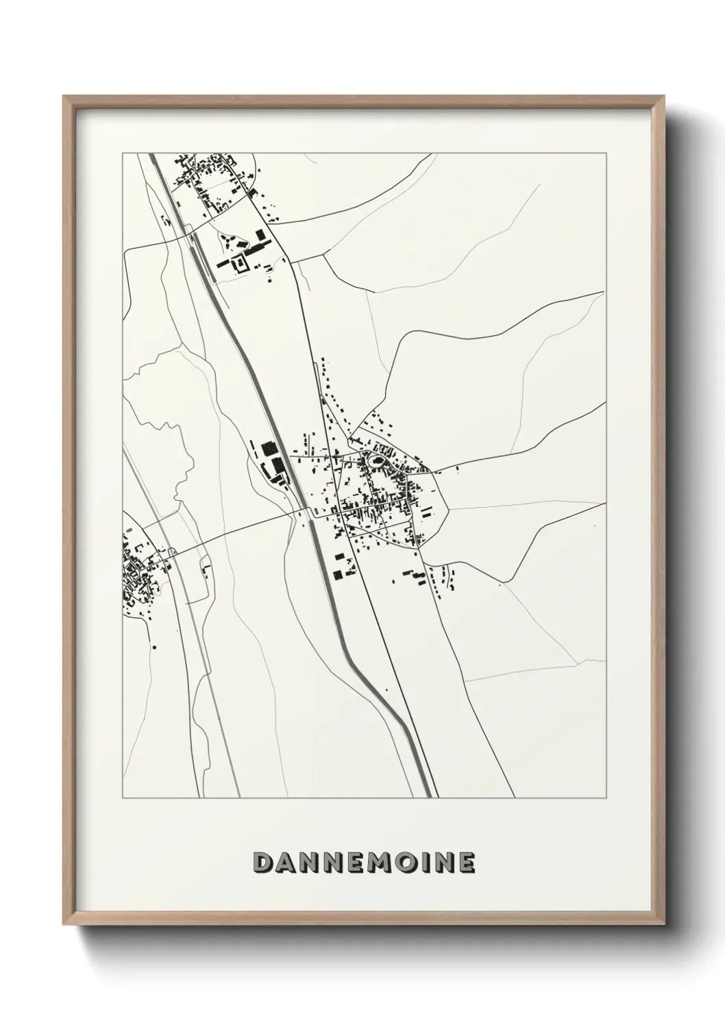 Un poster carte Dannemoine