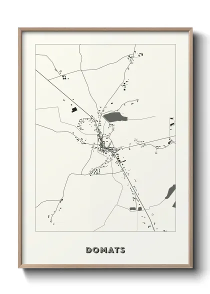 Une affiche de carte sur Domats