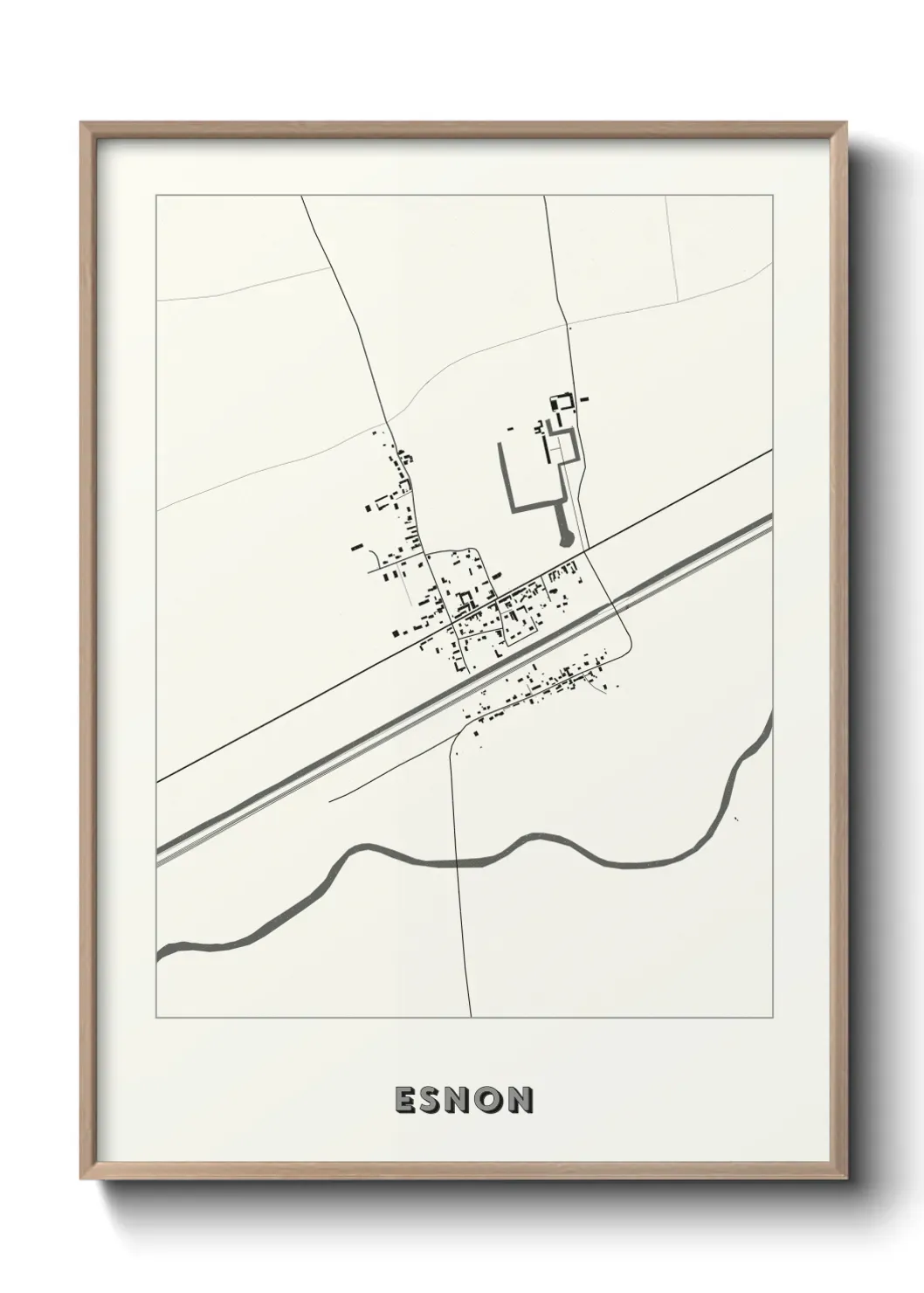 Un poster carte Esnon