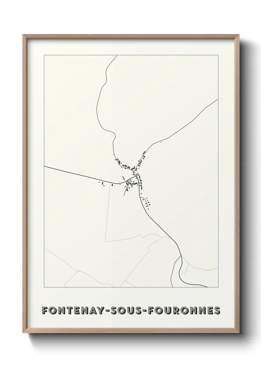 Un poster carte Fontenay-sous-Fouronnes