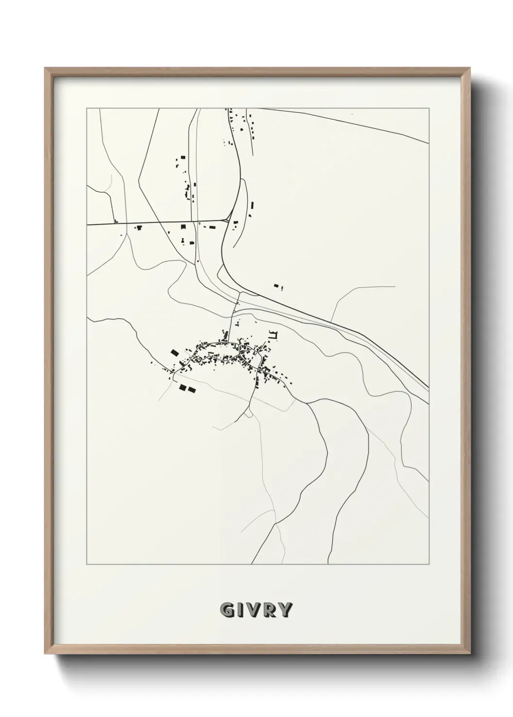 Un poster carte Givry