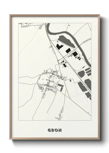 Une affiche de carte sur Gron