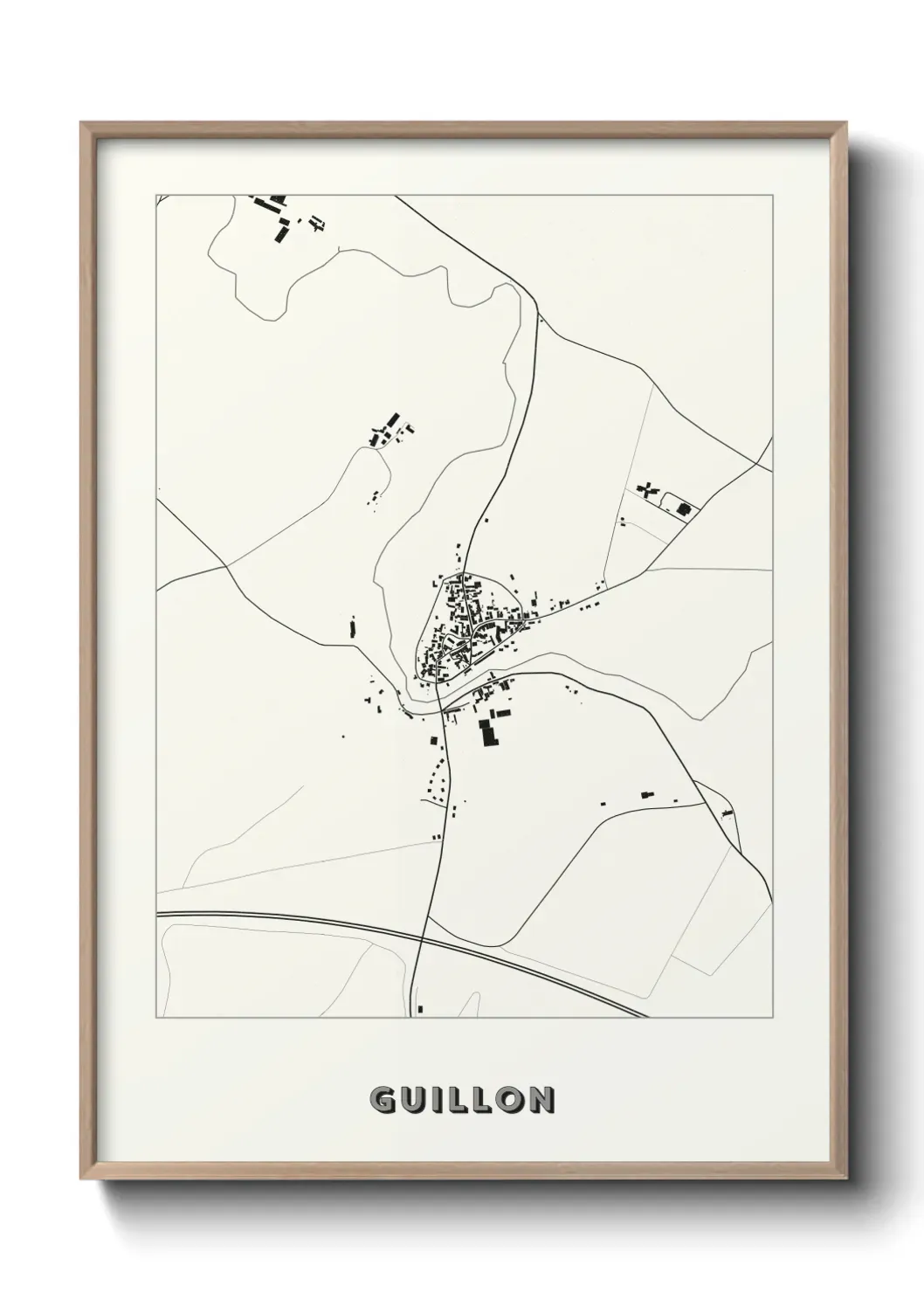 Un poster carte Guillon
