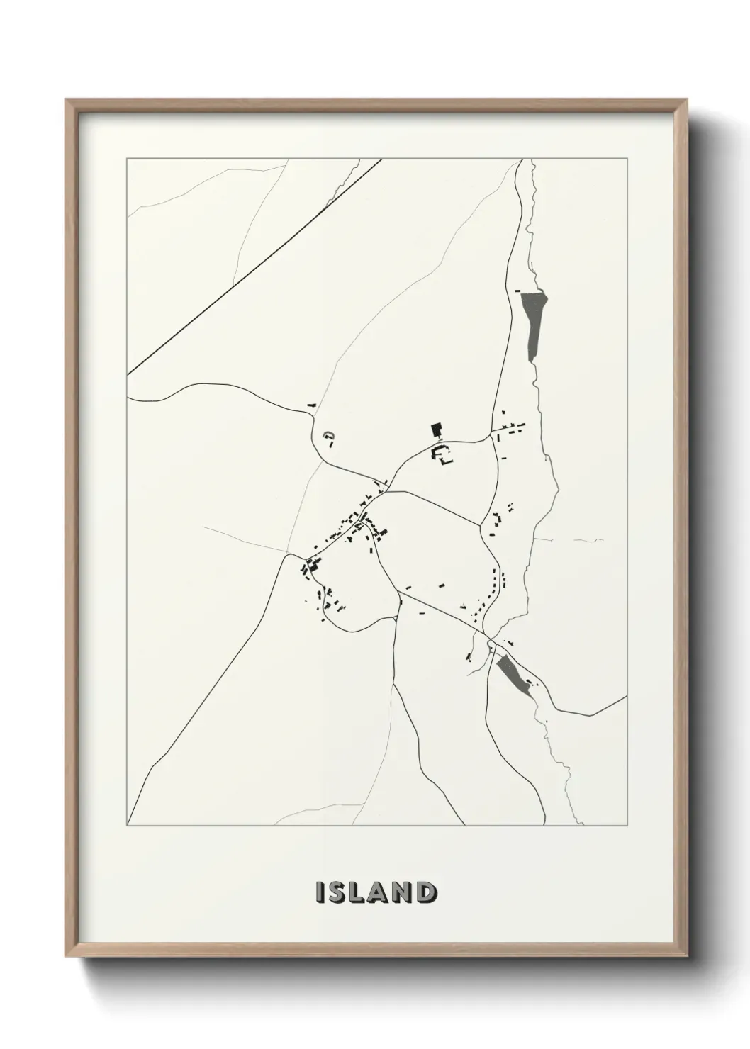 Un poster carte Island