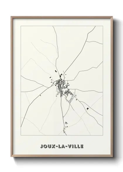 Une affiche de carte sur Joux-la-Ville