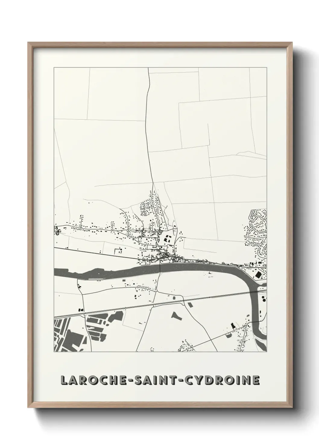 Un poster carte Laroche-Saint-Cydroine